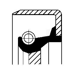 Уплотняющее кольцо, коленчатый вал CORTECO