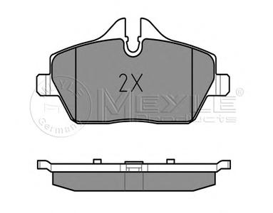 Комплект тормозных колодок, дисковый тормоз MEYLE 0252391517