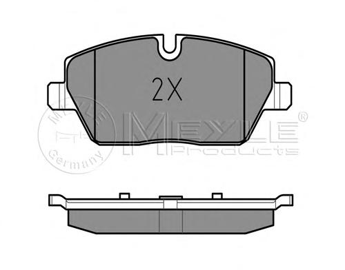 Комплект тормозных колодок, дисковый тормоз MEYLE
