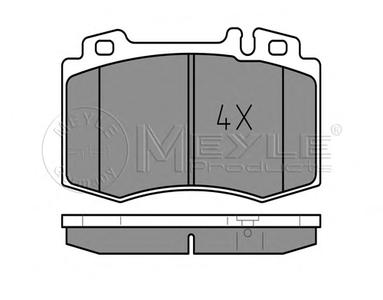 Комплект тормозных колодок, дисковый тормоз MEYLE 0252374517