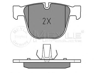 Комплект тормозных колодок, дисковый тормоз MEYLE 0252373017