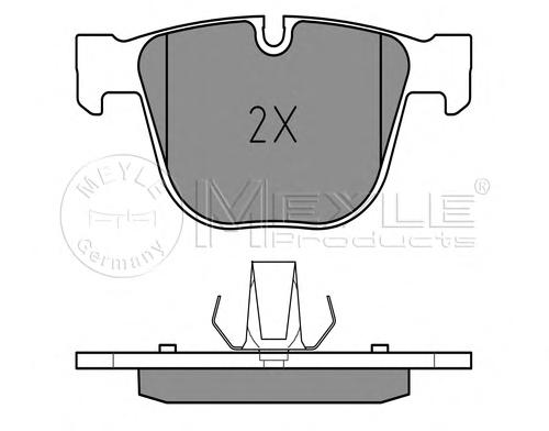 Комплект тормозных колодок, дисковый тормоз MEYLE