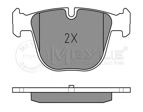 Комплект тормозных колодок, дисковый тормоз MEYLE