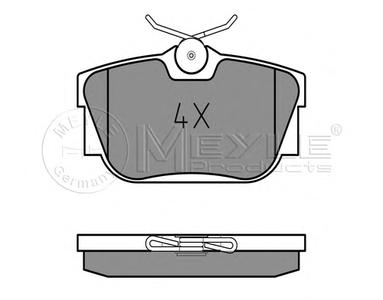 Комплект тормозных колодок, дисковый тормоз MEYLE 0252322417
