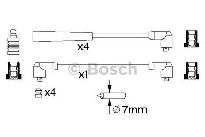 Комплект проводов зажигания BOSCH 0 986 356 719