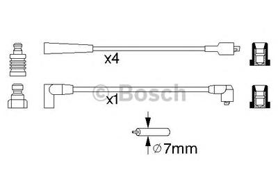 Комплект проводов зажигания BOSCH 0 986 356 798