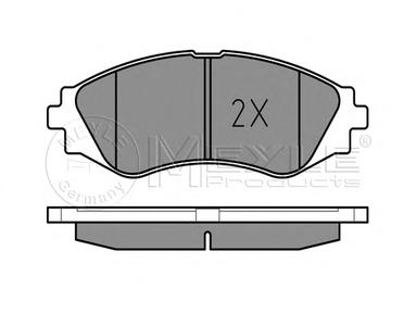 Комплект тормозных колодок, дисковый тормоз MEYLE
