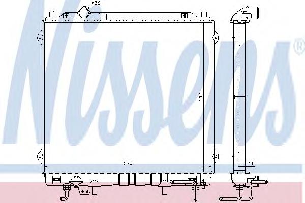 Радиатор, охлаждение двигателя NISSENS