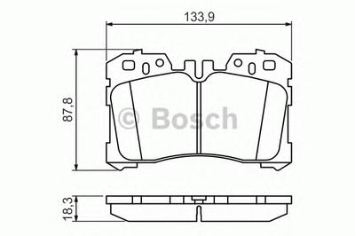 Комплект тормозных колодок, дисковый тормоз BOSCH 0986494423