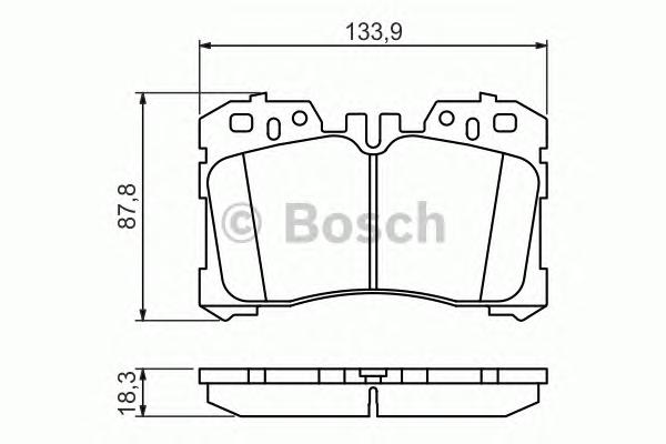 Комплект тормозных колодок, дисковый тормоз BOSCH