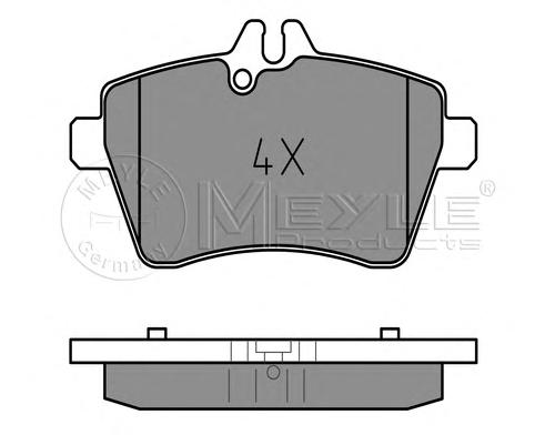 Комплект тормозных колодок, дисковый тормоз MEYLE