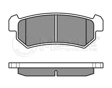 Комплект тормозных колодок, дисковый тормоз MEYLE 0252407114