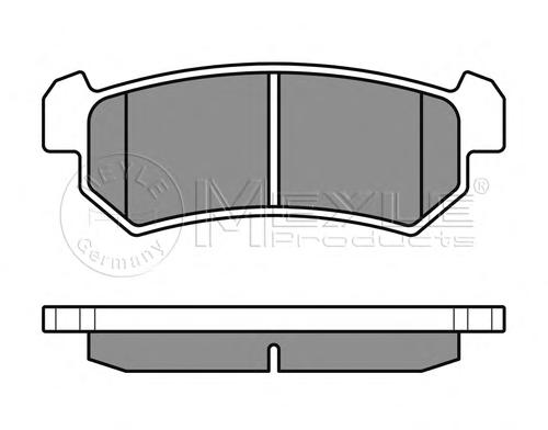 Комплект тормозных колодок, дисковый тормоз MEYLE