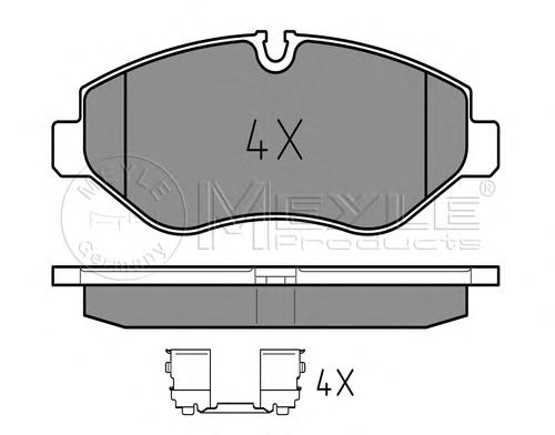 Комплект тормозных колодок, дисковый тормоз MEYLE
