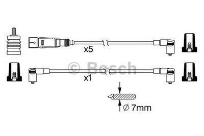 Комплект проводов зажигания BOSCH 0 986 356 340