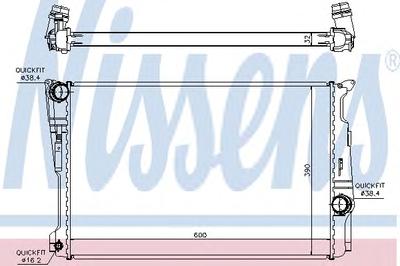 Радиатор, охлаждение двигателя NISSENS 60809