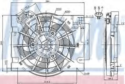 Вентилятор кондиционера NISSENS 85186