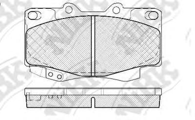 Комплект тормозных колодок, дисковый тормоз NiBK PN1830