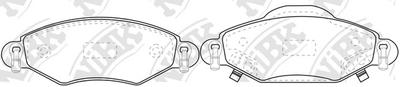 Комплект тормозных колодок, дисковый тормоз NiBK PN0369