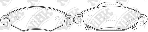 Комплект тормозных колодок, дисковый тормоз NiBK