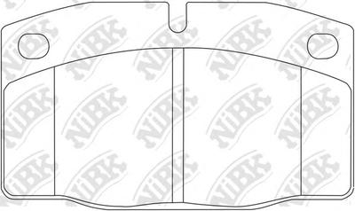 Комплект тормозных колодок, дисковый тормоз NiBK PN0234
