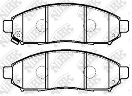 Комплект тормозных колодок, дисковый тормоз NiBK