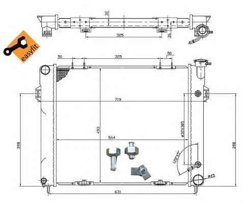 Радиатор, охлаждение двигателя NRF