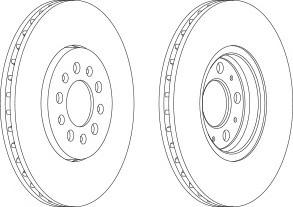 Тормозной диск FERODO DDF1221C