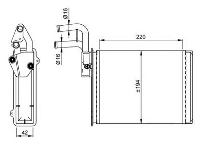 Теплообменник, отопление салона NRF 54225
