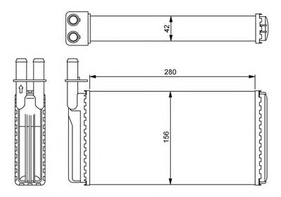 Теплообменник, отопление салона NRF 54243