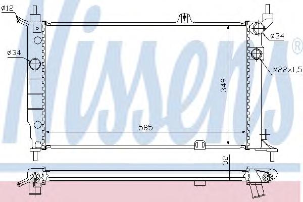 Радиатор, охлаждение двигателя NISSENS