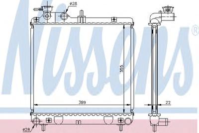 Радиатор, охлаждение двигателя NISSENS 67500A