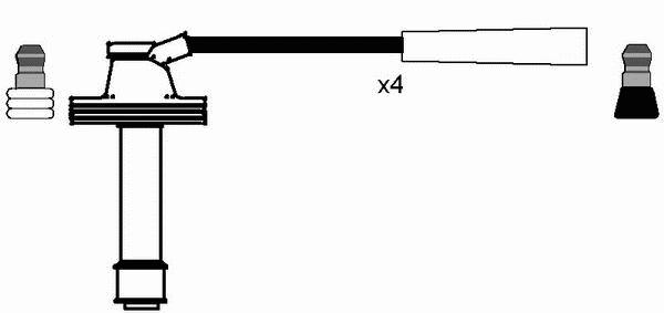 Комплект проводов зажигания NGK