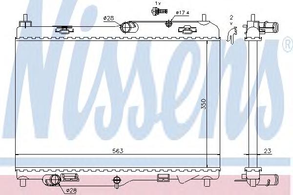 Радиатор, охлаждение двигателя NISSENS