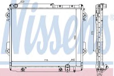 Радиатор, охлаждение двигателя NISSENS 646826