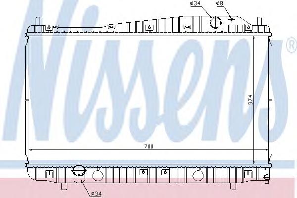 Радиатор, охлаждение двигателя NISSENS