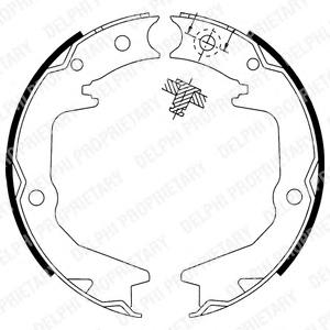 Комплект тормозных колодок, стояночная тормозная система DELPHI