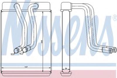 Теплообменник, отопление салона NISSENS 77634