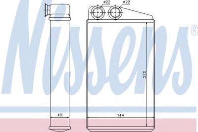 Теплообменник, отопление салона NISSENS 73249