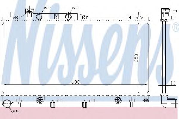 Радиатор, охлаждение двигателя NISSENS