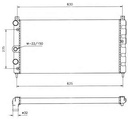 Радиатор, охлаждение двигателя NRF