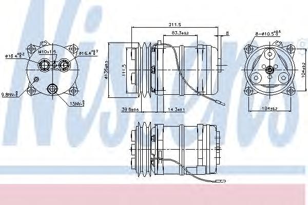 Компрессор, кондиционер NISSENS
