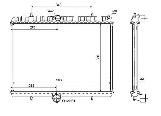 Радиатор, охлаждение двигателя NRF