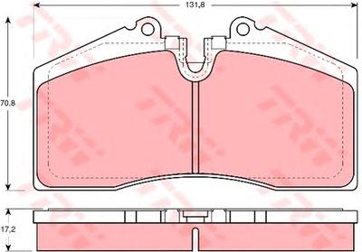 Комплект тормозных колодок, дисковый тормоз TRW GDB966