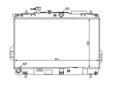 Радиатор, охлаждение двигателя NRF 53362