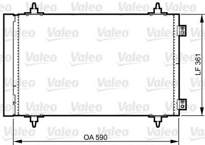 Конденсатор, кондиционер VALEO 814366