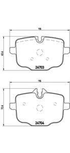 Комплект тормозных колодок, дисковый тормоз BREMBO P06061