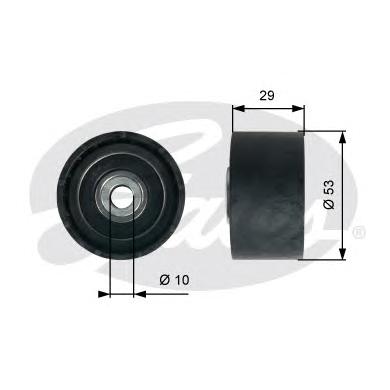 Паразитный / Ведущий ролик, зубчатый ремень GATES