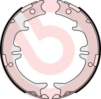 Комплект тормозных колодок, стояночная тормозная система BREMBO