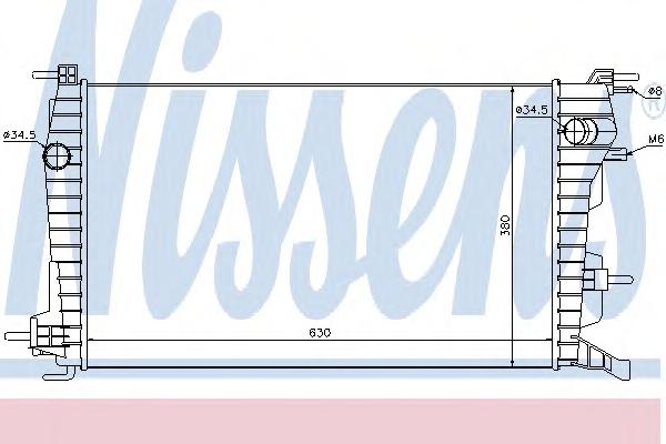 Радиатор, охлаждение двигателя NISSENS